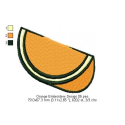 Orange Embroidery Design 05